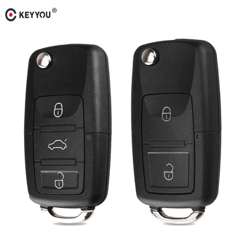 KEYYOU 2 button Folding Car Remote Key Flip Folding