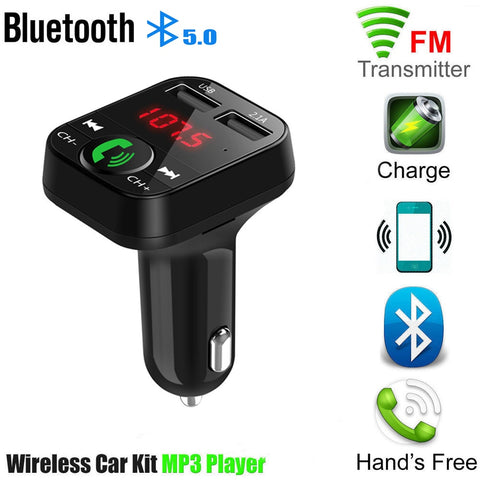 Bluetooth 5.0 FM Transmitter Car MP3