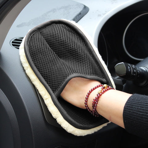 Car Styling Wool Soft Car Washing Gloves