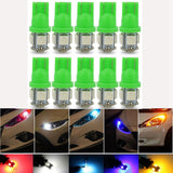 Katur 10pcs T10 W5W LED Bulb 5 SMD LED White Blue Red