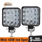 OKEEN Mini 16LED 27W 48W LED Work Light Bar